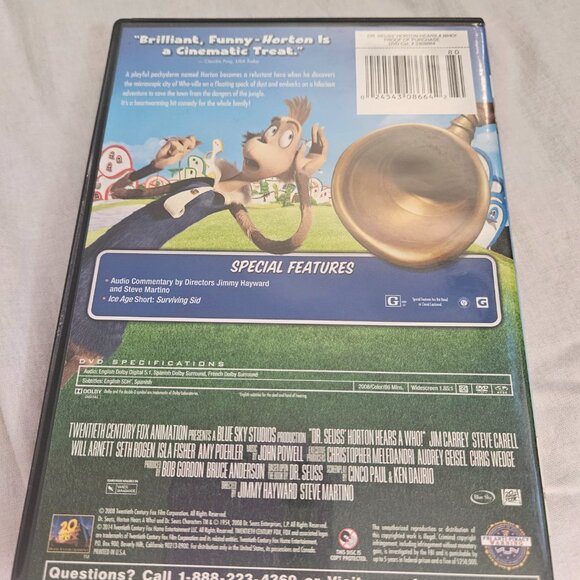 Dr. Seuss’ Horton Hears a Who! (DVD, 2008) - Picture 2 of 4